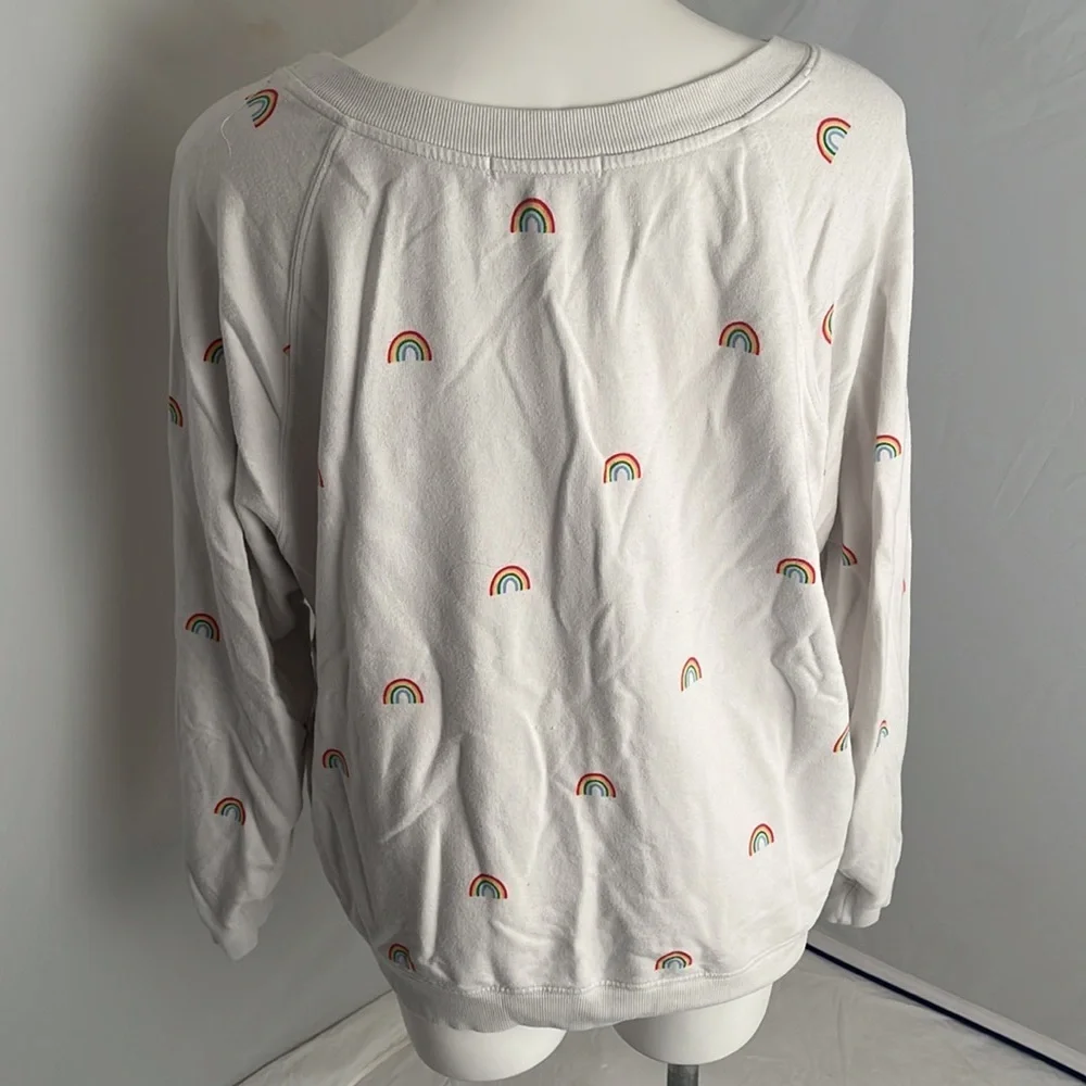 Spiritual Gangster Sig Gemma white multicolor rainbow sweatshirt